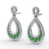 14Kt White Gold Color Fashion Earrings