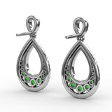 14Kt White Gold Color Fashion Earrings