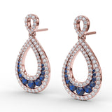 14Kt Rose Gold Color Fashion Earrings