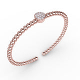 14Kt Rose Gold Color Fashion Bangles