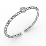 14Kt White Gold Color Fashion Bangles