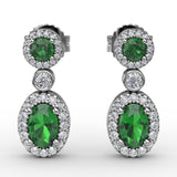 Set the Scene Emerald and Diamond Dangle Earrings