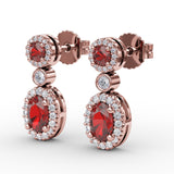 14Kt Rose Gold Color Fashion Earrings