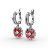 14Kt White Gold Color Fashion Earrings