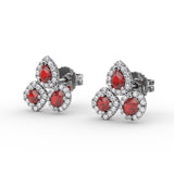 14Kt White Gold Color Fashion Earrings