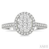 Oval Shape Lovebright Essential Diamond Engagement Ring