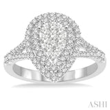 Pear Shape Lovebright Diamond Engagement Ring