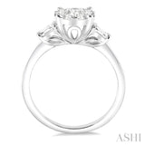 Oval Shape Lovebright Diamond Engagement Ring