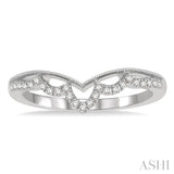 Chevron Diamond Wedding Band