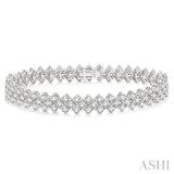 Chevron Diamond Tennis Bracelet