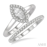 Marquise Shape Diamond Wedding Set