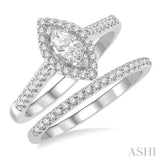 Marquise Shape Diamond Wedding Set