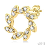 Flower Petite Diamond Fashion Earrings