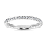 True fit matching diamond wedding band and a beautiful reminder of that special day for years to come.