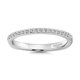 True fit matching diamond wedding band and a beautiful reminder of that special day for years to come.