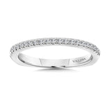 True fit matching diamond wedding band and a beautiful reminder of that special day for years to come.