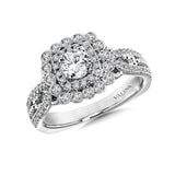 Cushion Shape Double Halo Engagement Ring