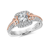 Cushion Shape Double Halo Engagement Ring