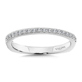 True fit matching diamond wedding band and a beautiful reminder of that special day for years to come.