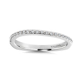 True fit matching diamond wedding band and a beautiful reminder of that special day for years to come.