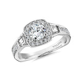 Cushion Shape Halo Engagement Ring