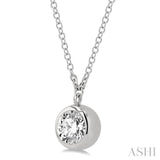 Bezel Set Diamond Necklace