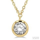 Bezel Set Diamond Necklace