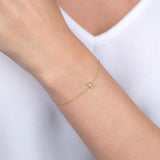 M' Initial Diamond Bracelet