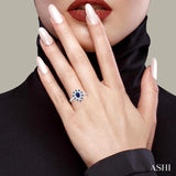 Pear Shape Gemstone & Diamond Ring