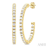Inside-Out Diamond Half Hoop Earrings