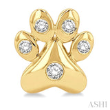 Dog Paw Petite Diamond Fashion Earrings