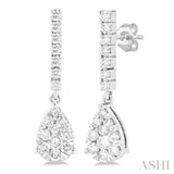 Pear Shape Diamond Fashion Earrings