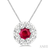 Lovebright Gemstone & Diamond Pendant