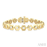 Hexagon Shape Diamond Fashion Bracelet