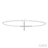 Sideway Cross Petite Diamond Fashion Bracelet