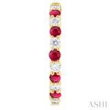 Gemstone & Diamond Hoop Earrings