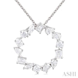 Circle Mixed Shape Diamond Fashion Pendant