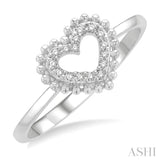 Stackable Heart Shape Petite Diamond Fashion Ring