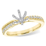 14Kt Gold Semi-Mount Engagement Ring