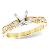 14Kt Gold Semi-Mount Engagement Ring