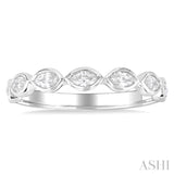 Marquise Shape East-West Bezel Set Diamond Fashion Band