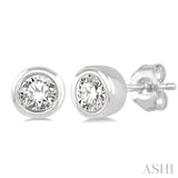 Bezel Set Petite Diamond Fashion Earrings