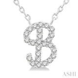 Script 'B' Initial Diamond Pendant