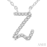 Script 'Z' Initial Diamond Pendant