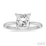 Princess Shape Semi-Mount Diamond Engagement Ring