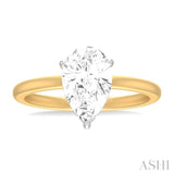 Pear Shape Semi-Mount Diamond Engagement Ring