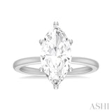 Marquise Shape Semi-Mount Diamond Engagement Ring