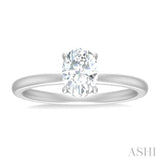 Oval Shape Semi-Mount Diamond Engagement Ring