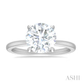 Round Shape Semi-Mount Diamond Engagement Ring