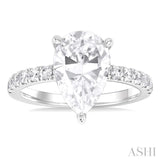 Pear Shape Semi-Mount Diamond Engagement Ring